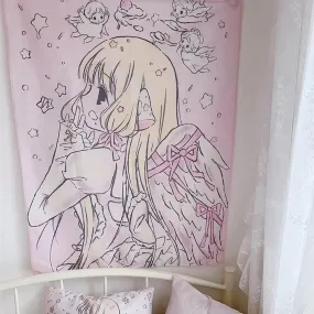 Angelic Prayer Anime Wall Tapestry