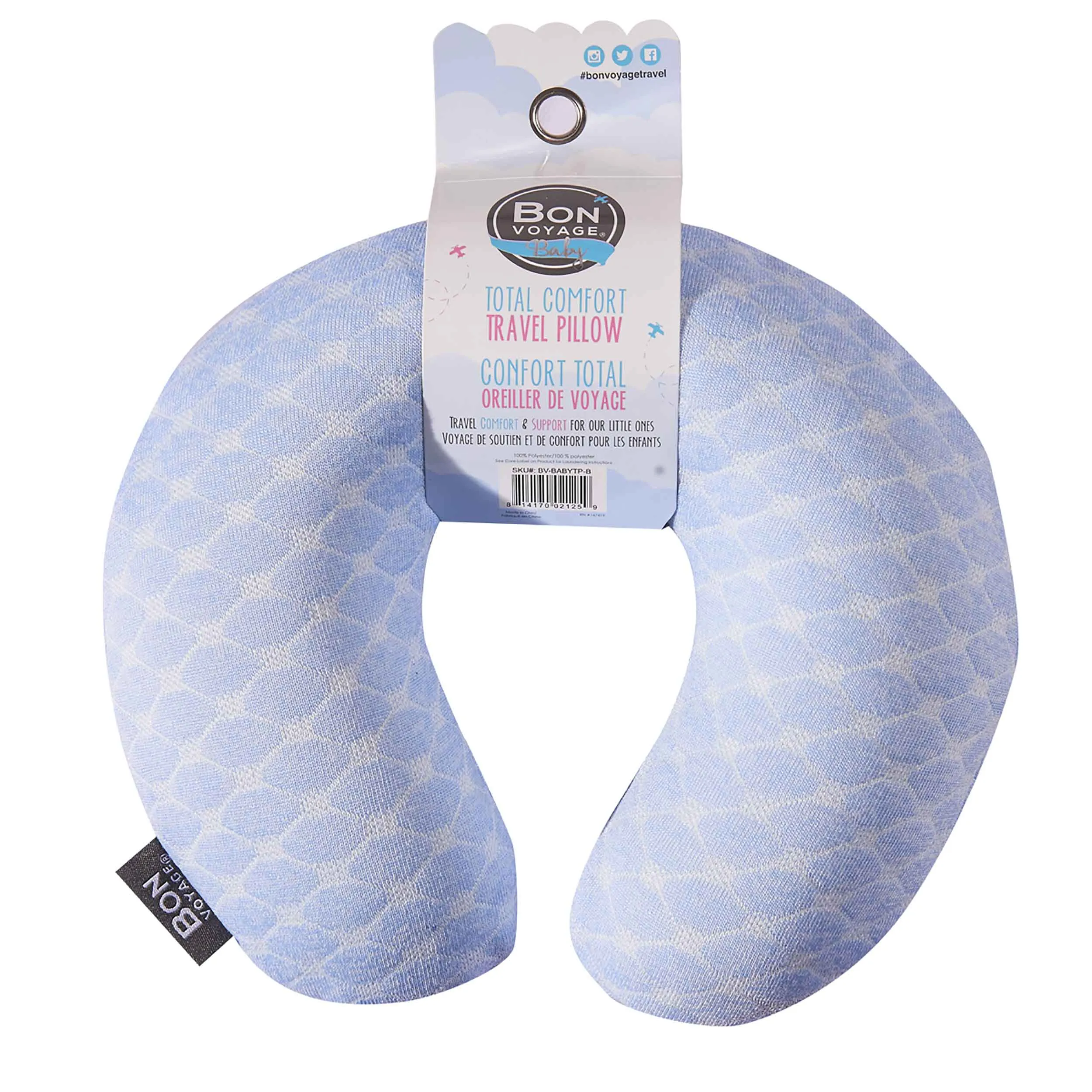 Baby Memory Foam Travel Neck Pillow - Blue