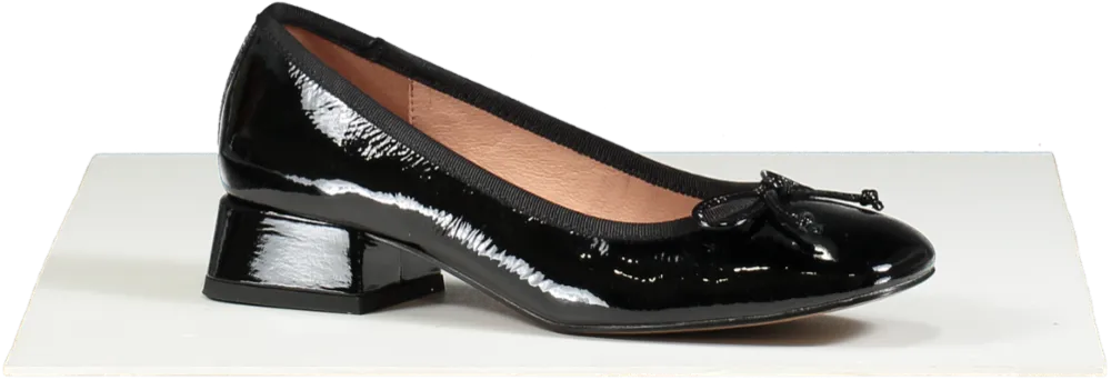 Bibi Lou Black Patent Leather Block Heel Pumps EU 37 UK 4