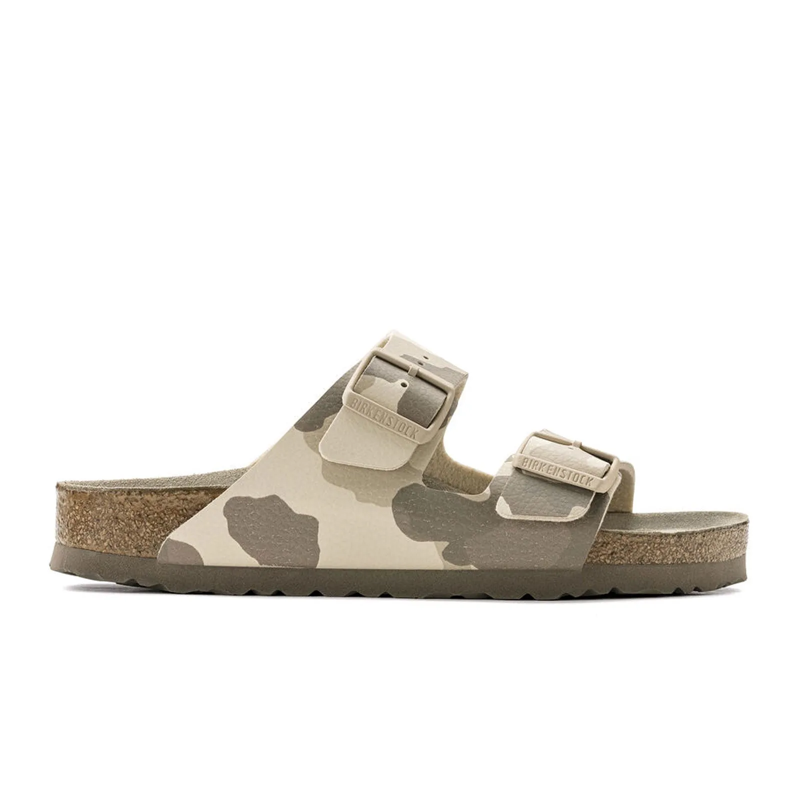 Birkenstock Arizona Soft Footbed Narrow Slide Sandal (Women) - Desert Soil Camo Gray Taupe Birko-Flor