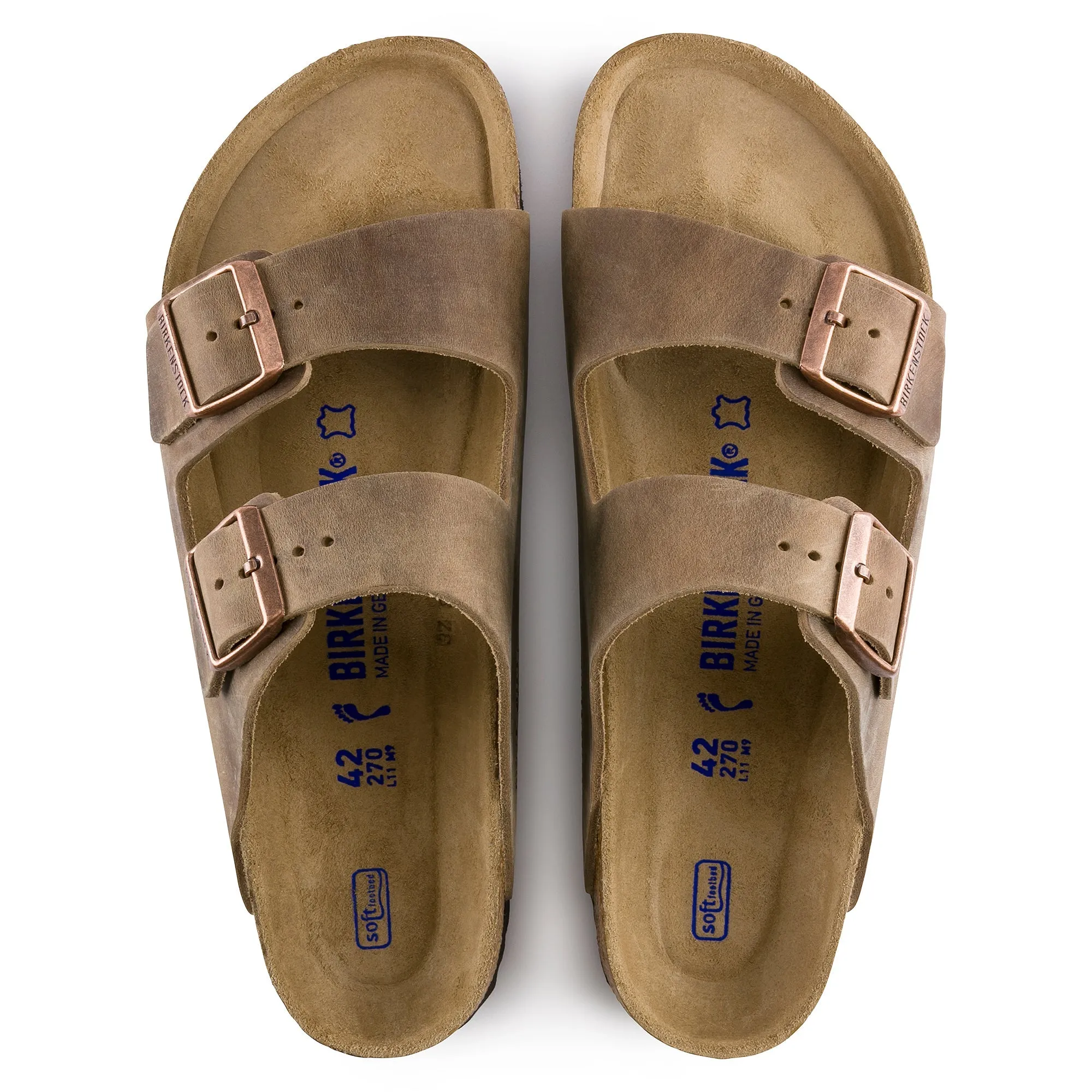 Birkenstock Arizona Soft Footbed Oiled Leather Color: Tobacco Brown (MEDIUM/NARROW WIDTH)