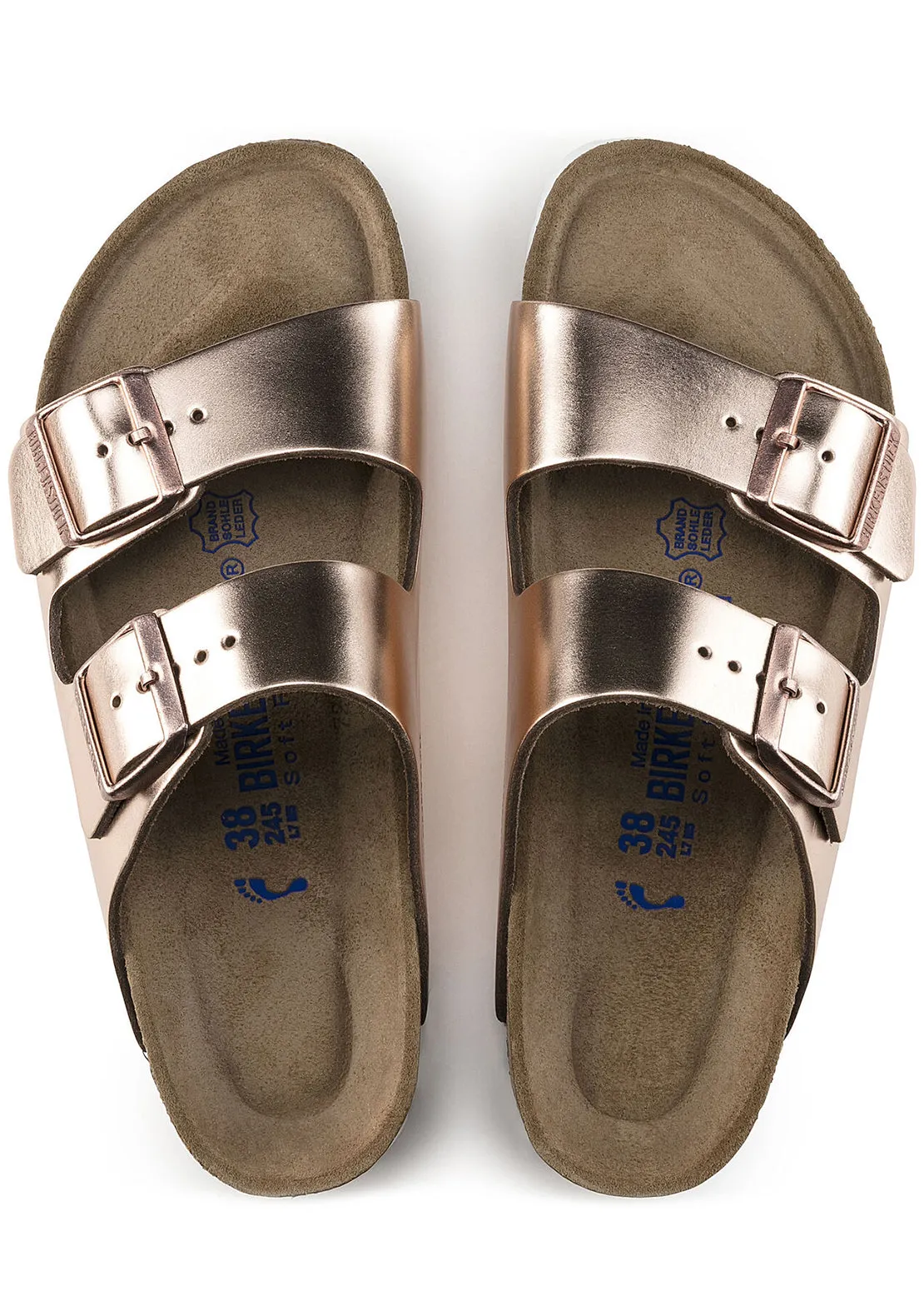 Birkenstock Women's Arizona Soft Footbed Leather Narrow Sandals