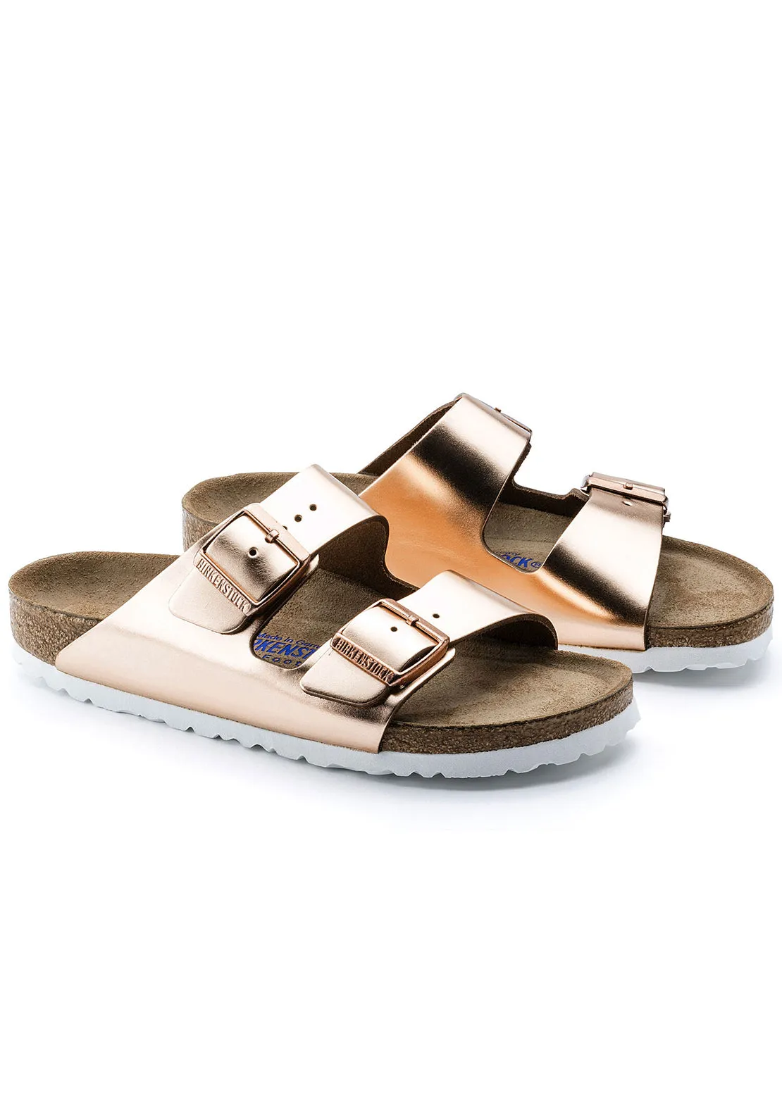 Birkenstock Women's Arizona Soft Footbed Leather Narrow Sandals