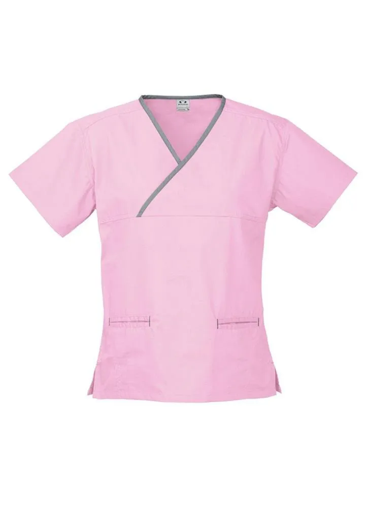 Biz Collection Ladies Crossover Scrub Top (H10722)-Clearance