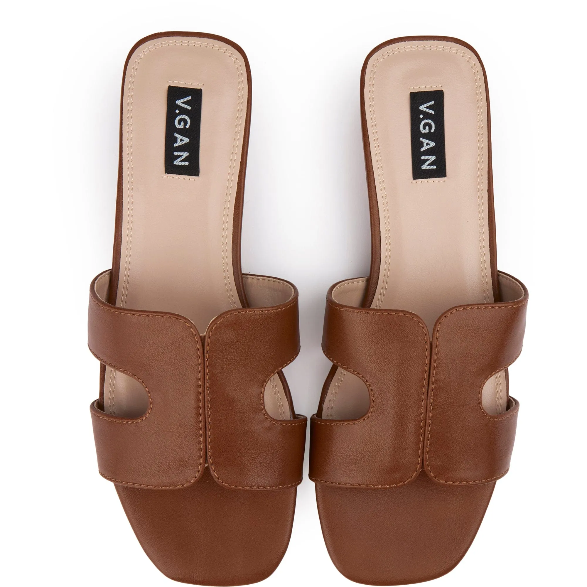 Bok Women's Vegan Leather Classic Slider Sandals | Tan