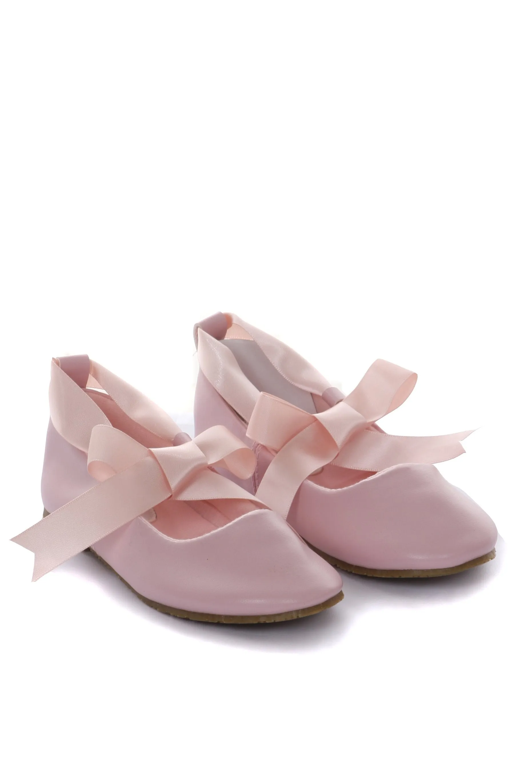 BS004 Children's Ballerina Shoes with Ribbon Tie