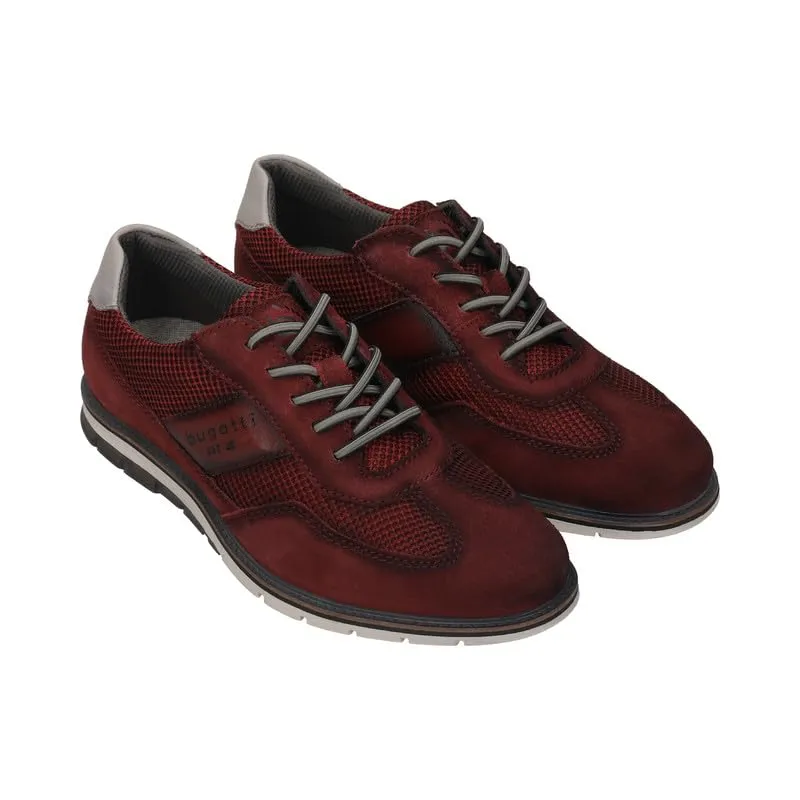 Bugatti Simone Comfort Dark Red Men's Wide Sneakers - UK 11