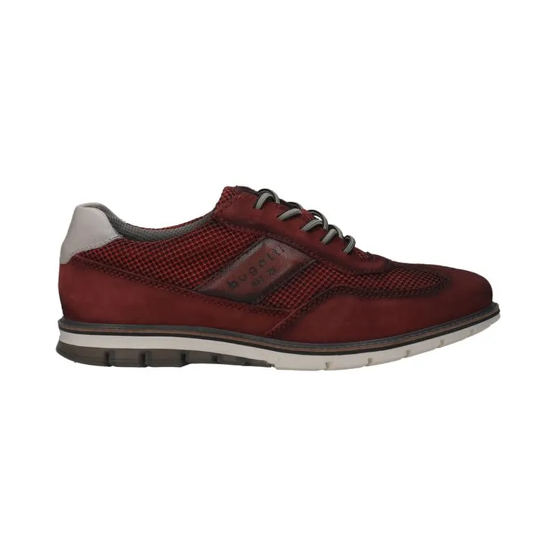 Bugatti Simone Comfort Dark Red Men's Wide Sneakers - UK 11