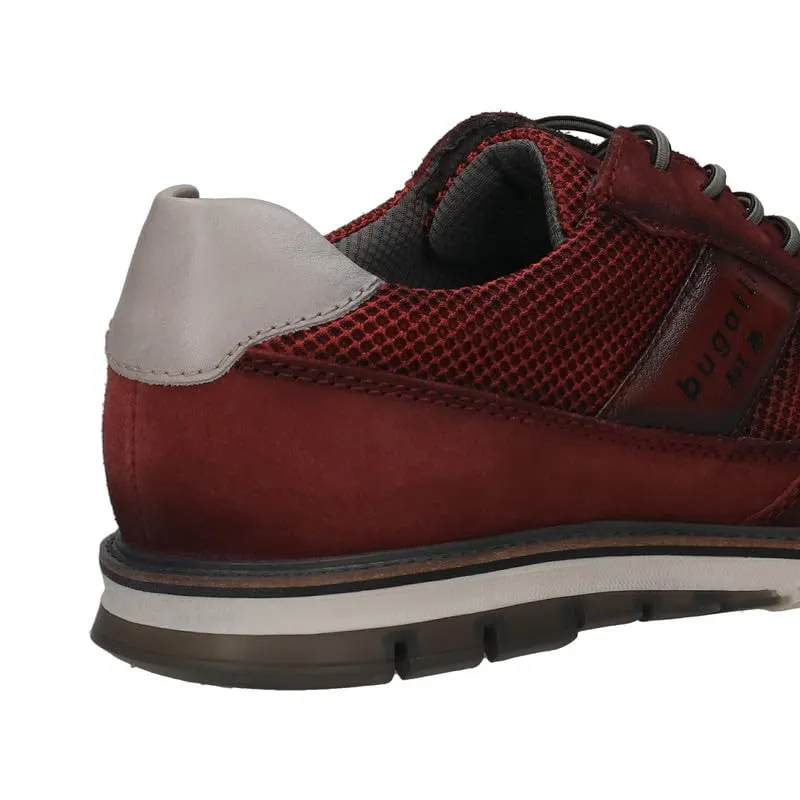 Bugatti Simone Comfort Dark Red Men's Wide Sneakers - UK 11