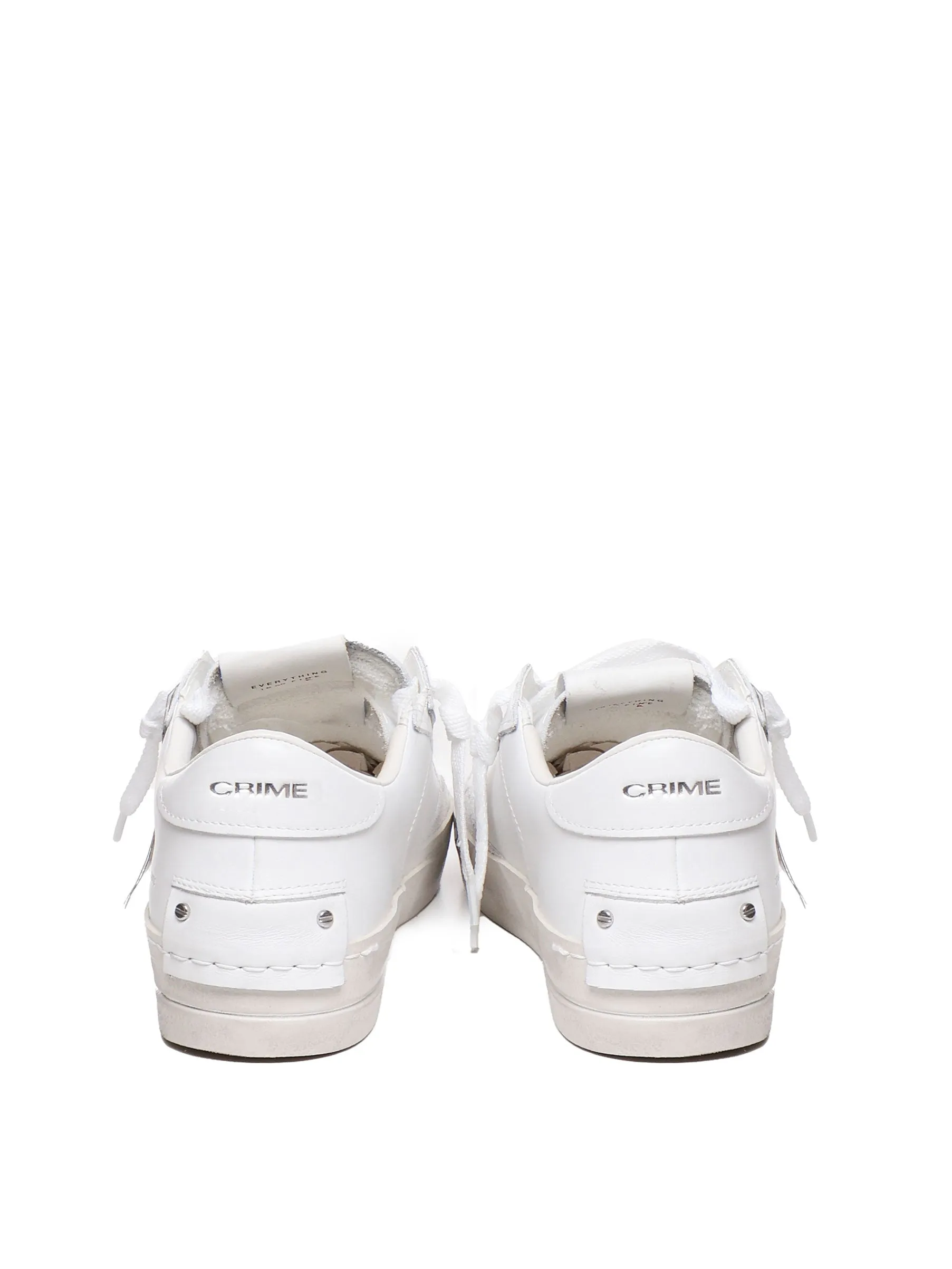 Calfskin Lace-Up Sneakers with Banded Sole