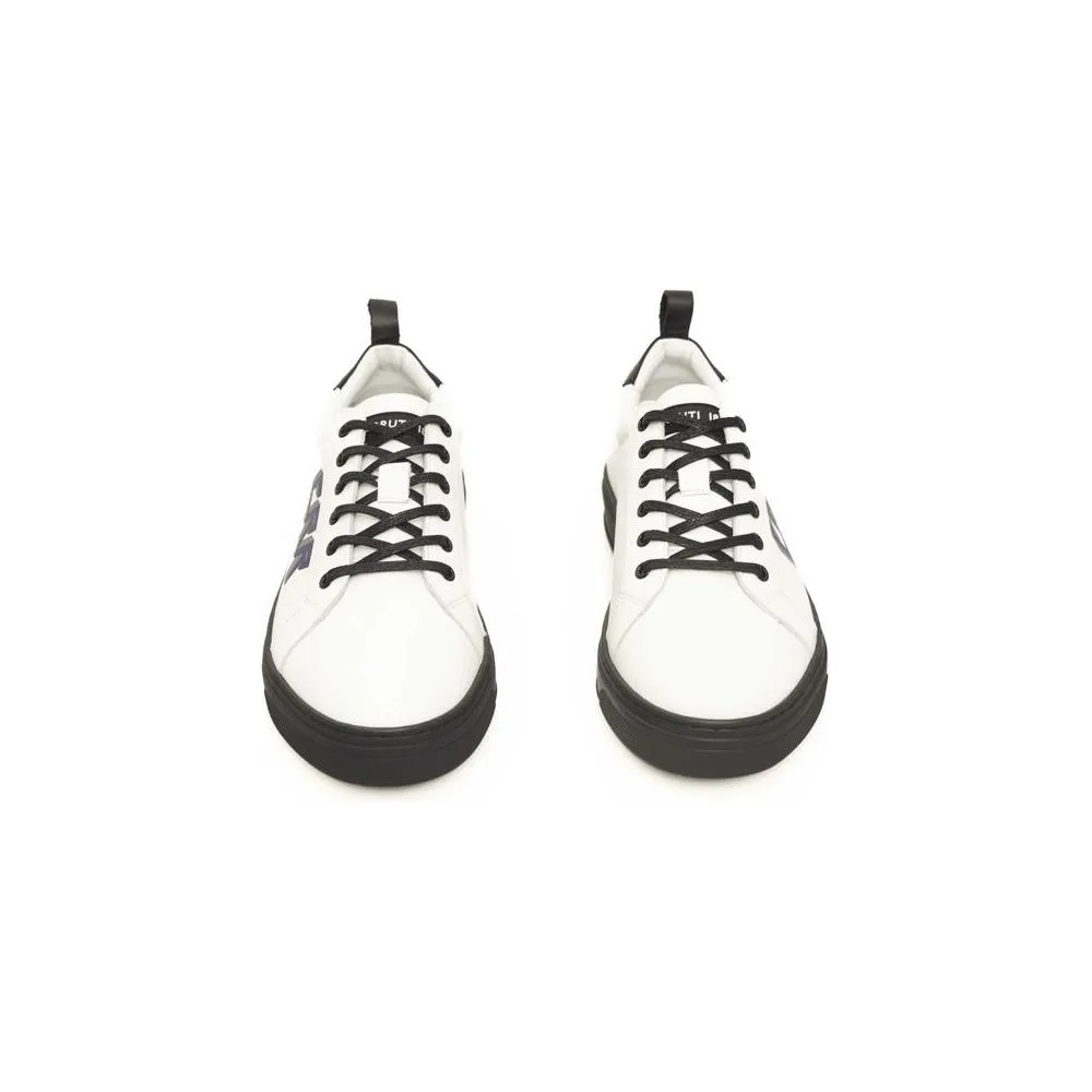 Cerruti 1881 White Leather Men Sneaker