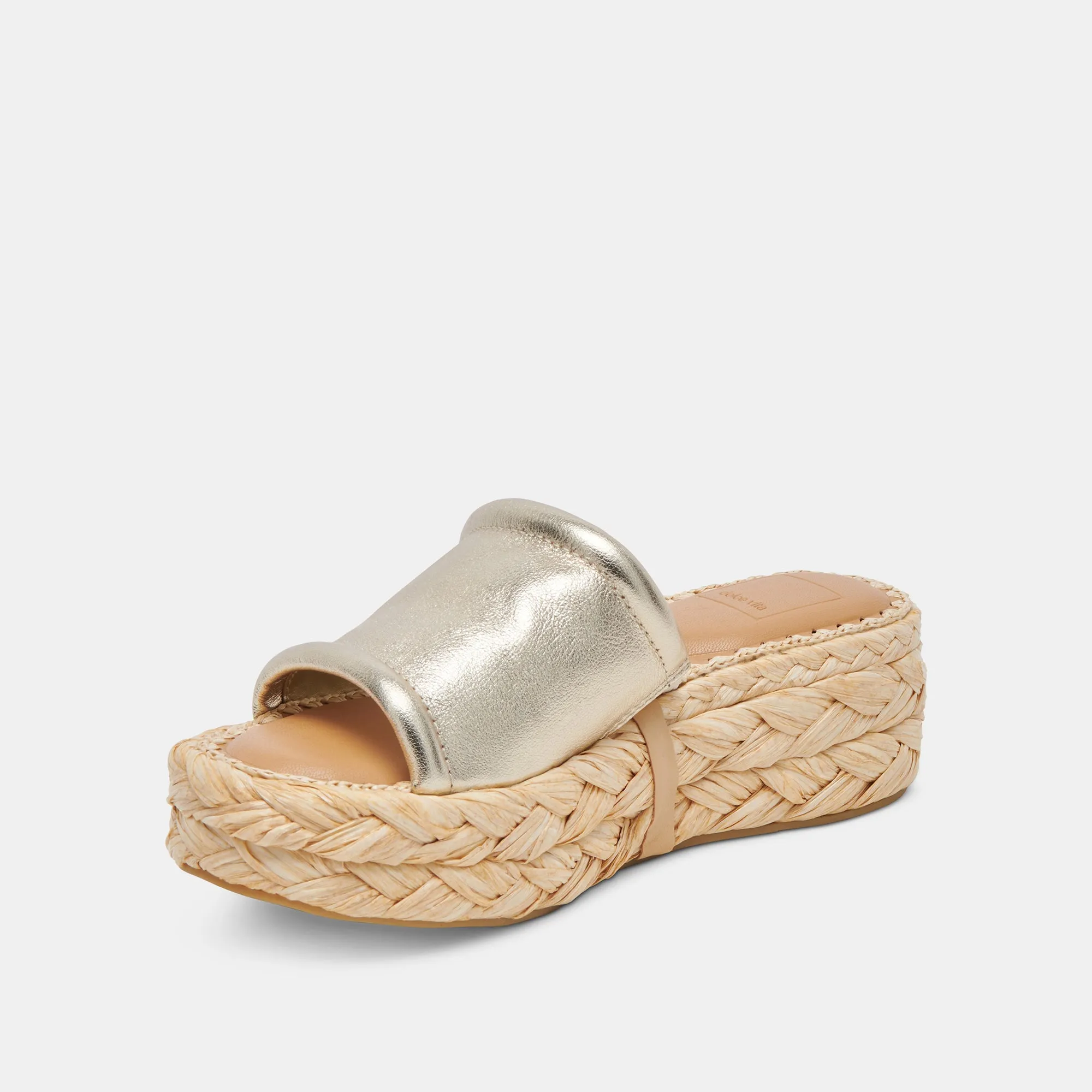 CHAVI SANDALS LIGHT GOLD METALLIC LEATHER