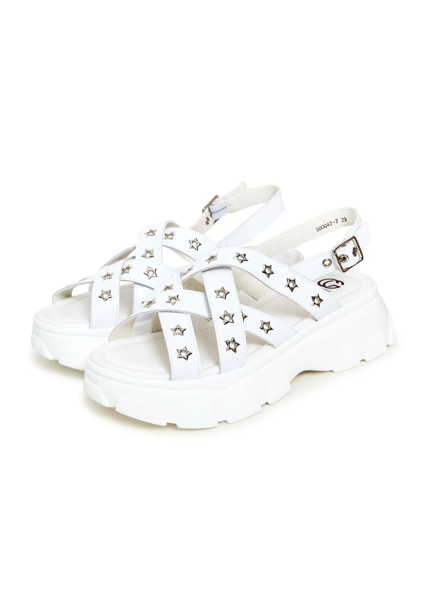 Chunky Platform Sandals - White