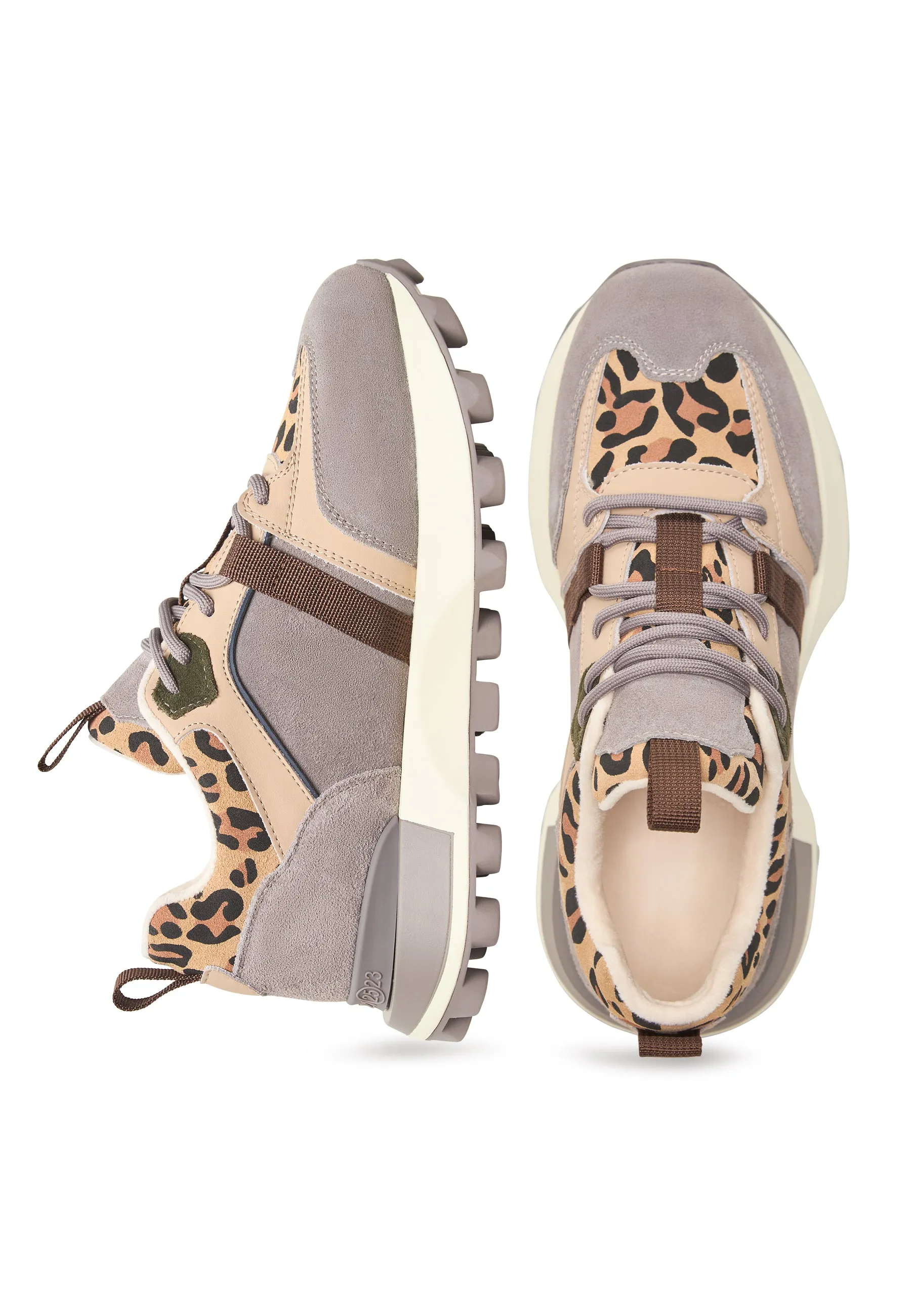 Chunky Platform Sneakers - Beige