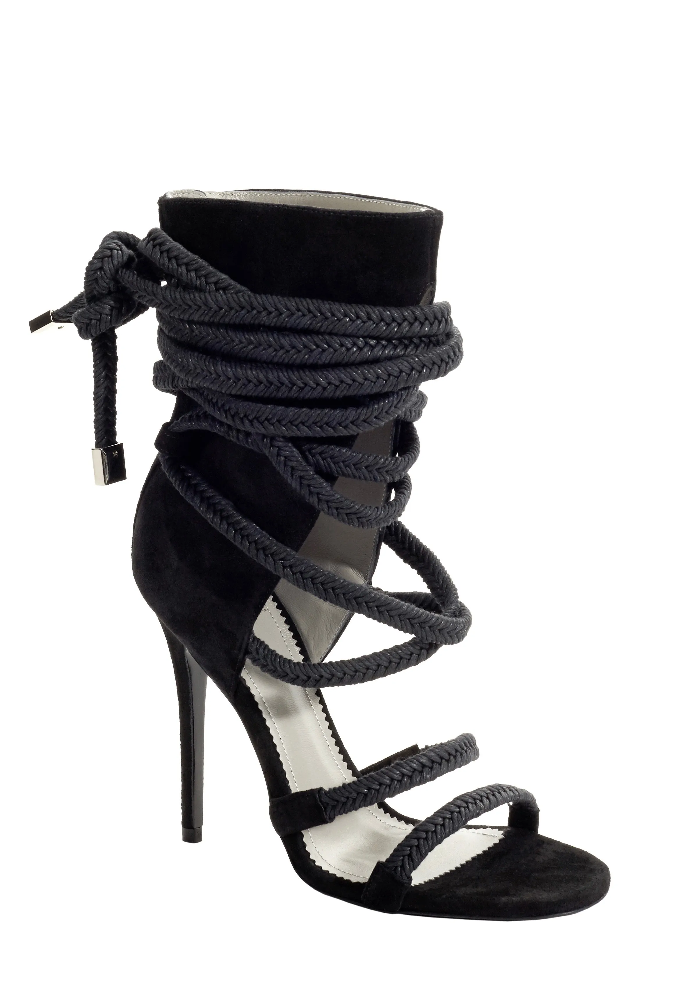 COSIMA BLACK SUEDE SANDALS