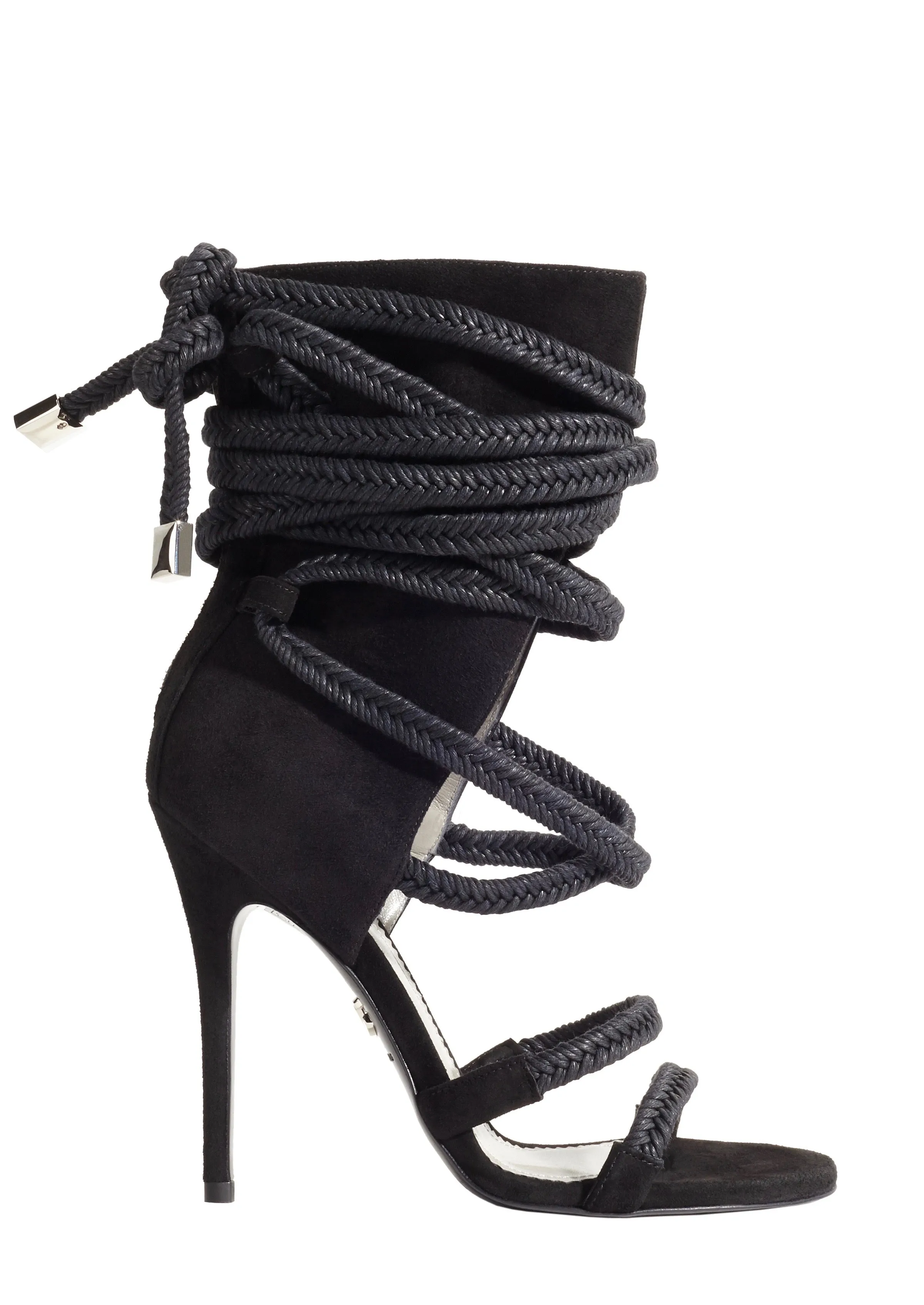 COSIMA BLACK SUEDE SANDALS