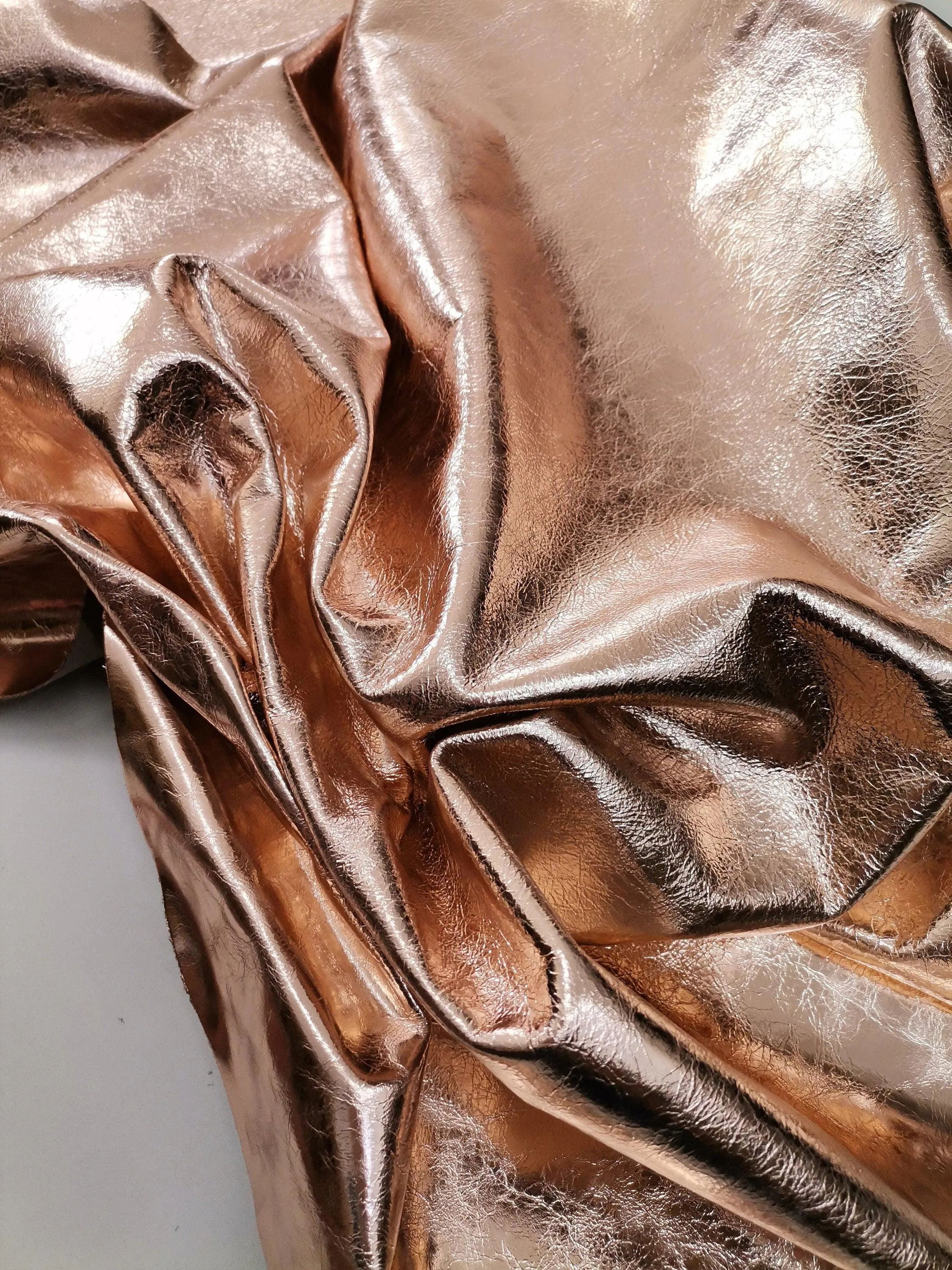 Cow metallic leather | Genuine soft leather.