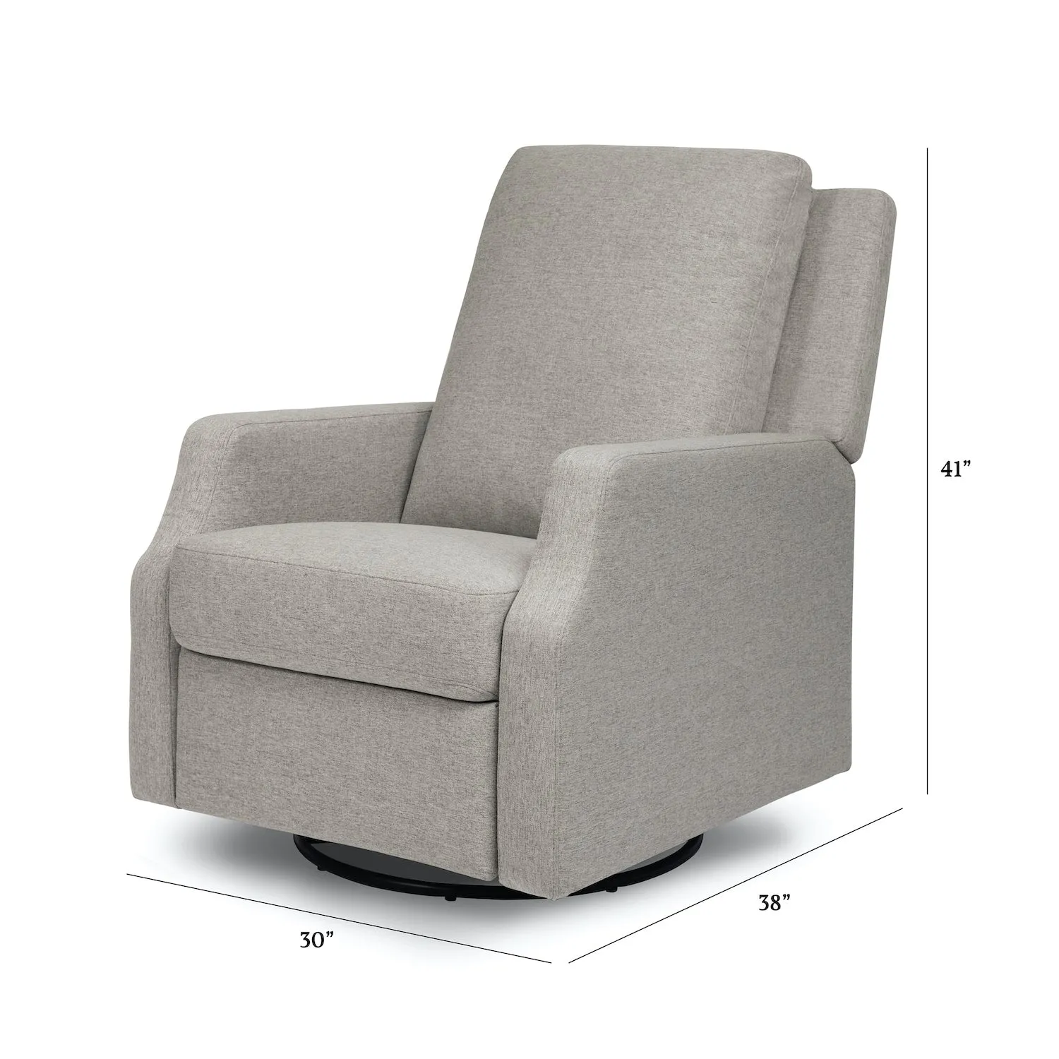 Crewe Recliner   Swivel Glider in Eco-Performance Fabric - Grey