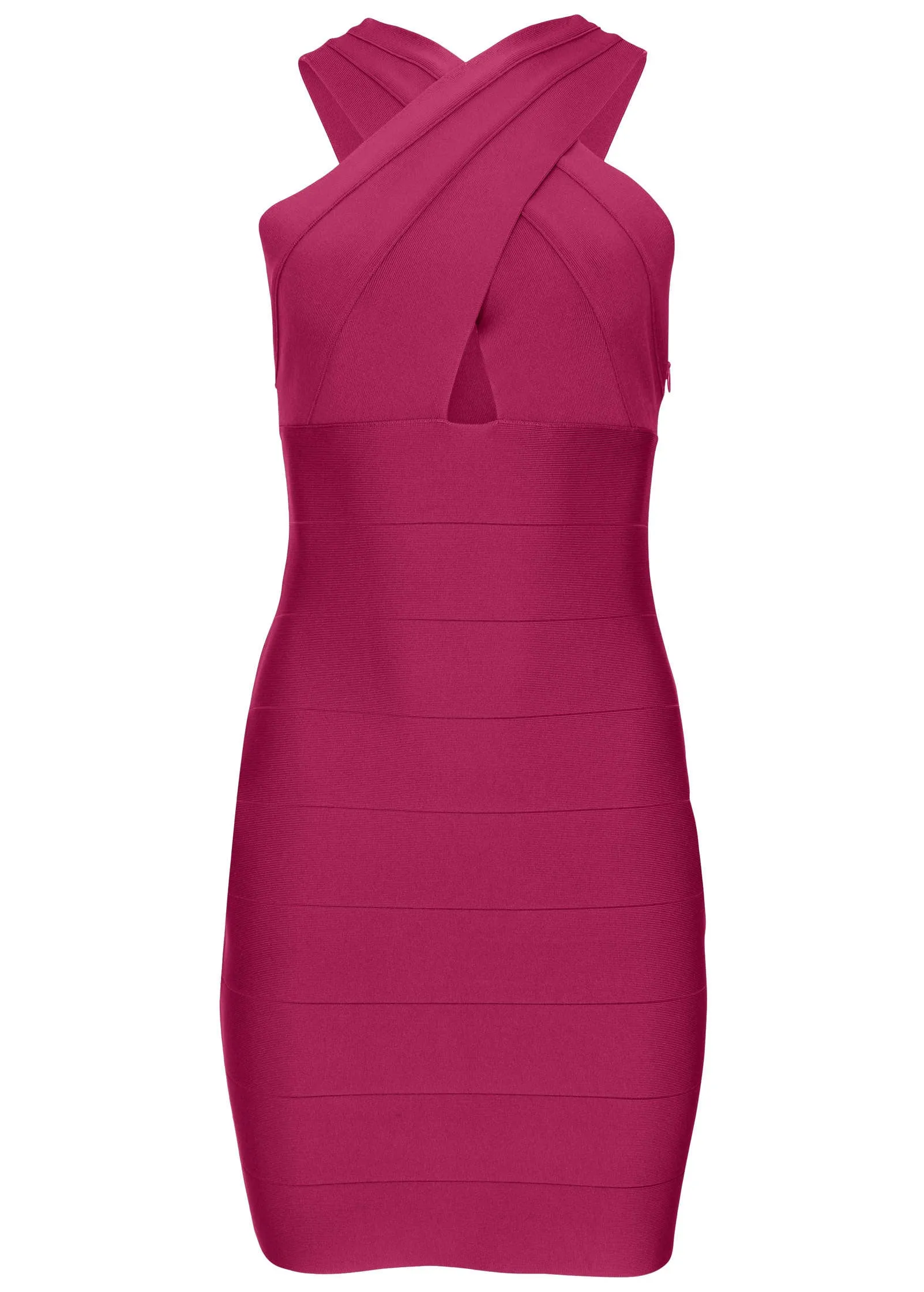 Cross Neck Bandage Mini Dress - Vivacious