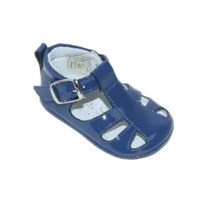 Cruz - Blue Patent Leather Baby Sandals