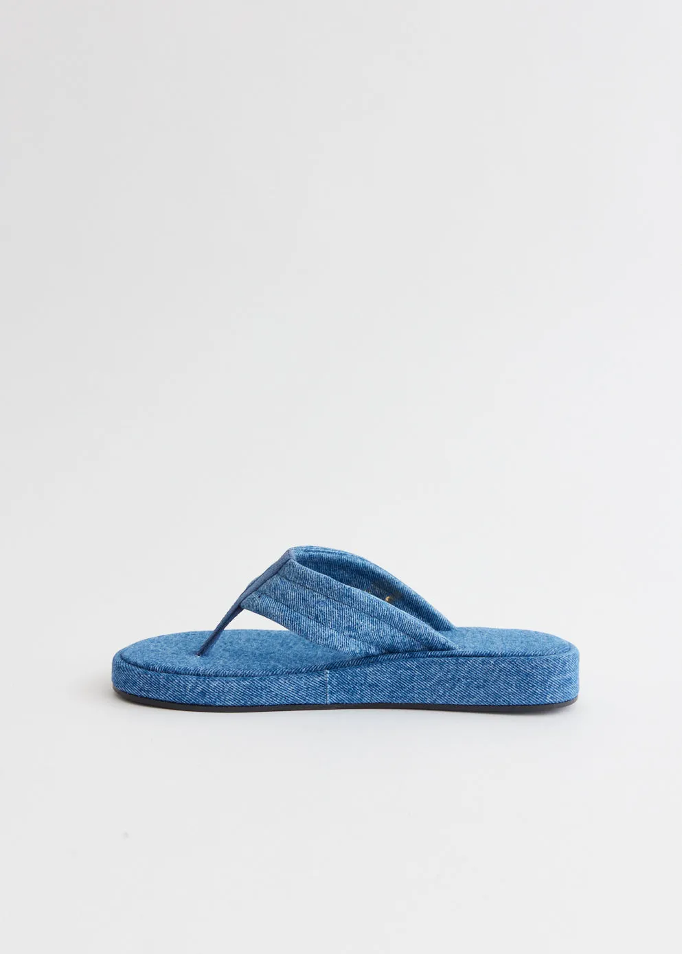 Denim Branded Flip Flop Sandals