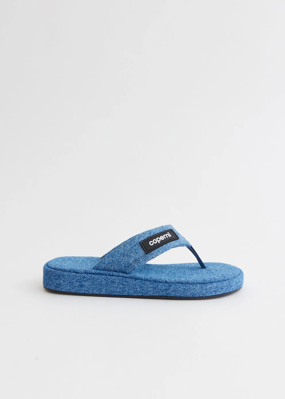 Denim Branded Flip Flop Sandals