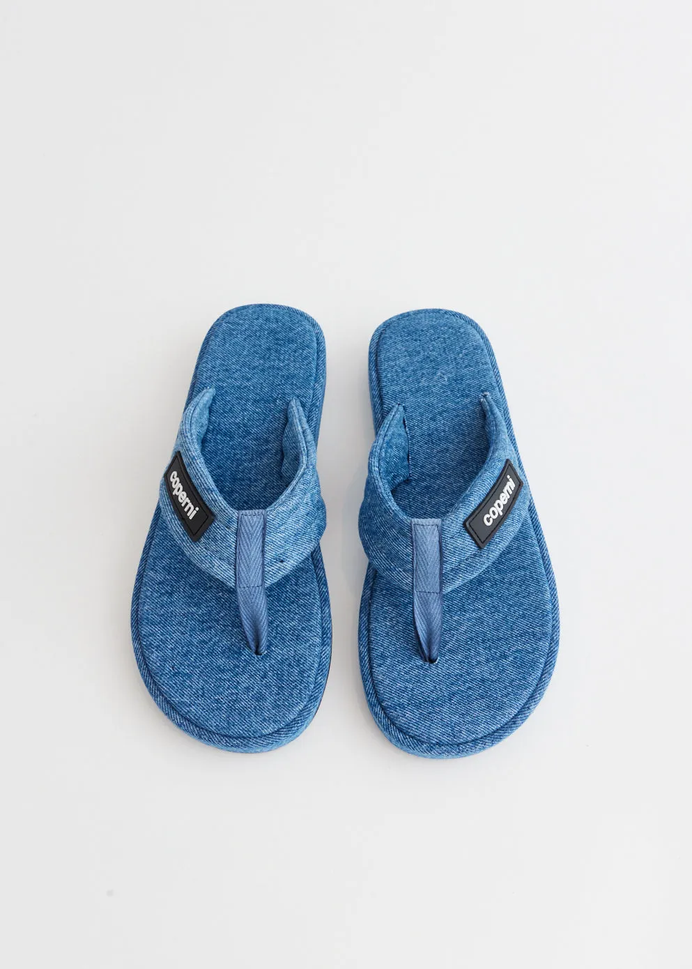 Denim Branded Flip Flop Sandals