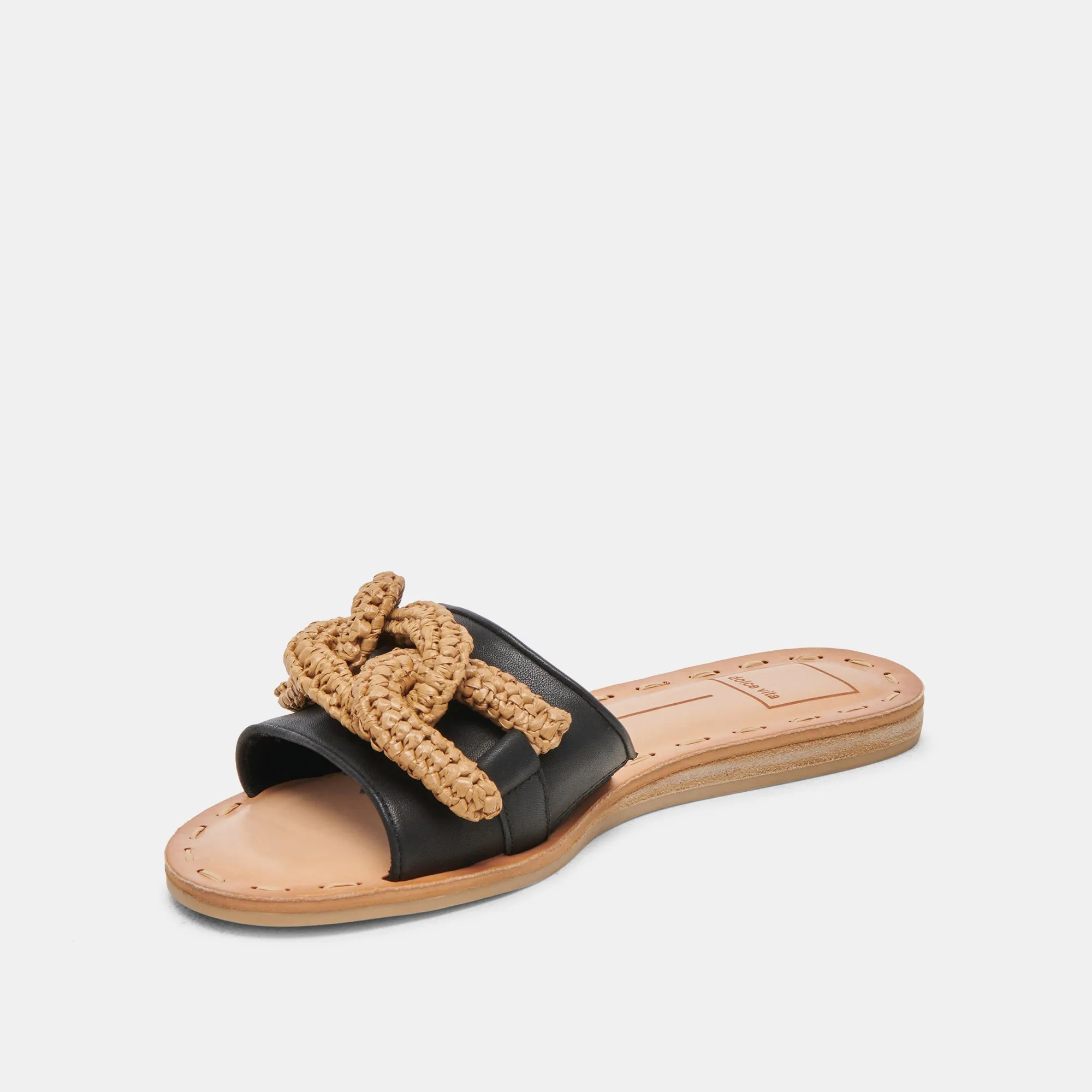 DESA SANDALS BLACK LEATHER