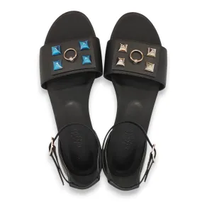 Desiree 37.5 Black Sandals in Calfskin