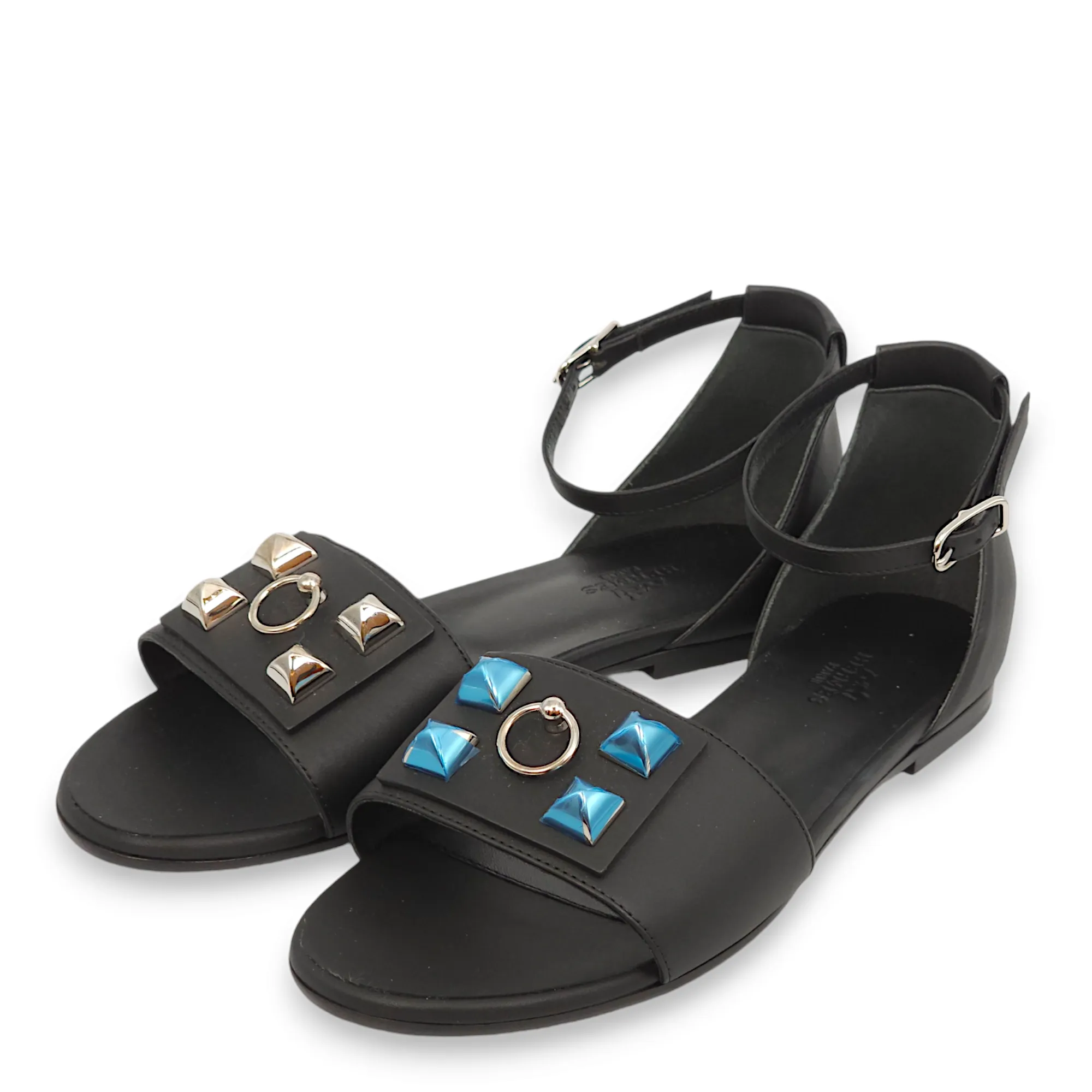 Desiree 37.5 Black Sandals in Calfskin