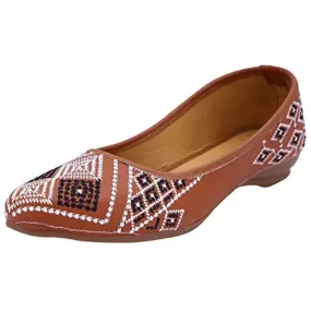 Elegant Brown Synthetic Fashion Flats For Women