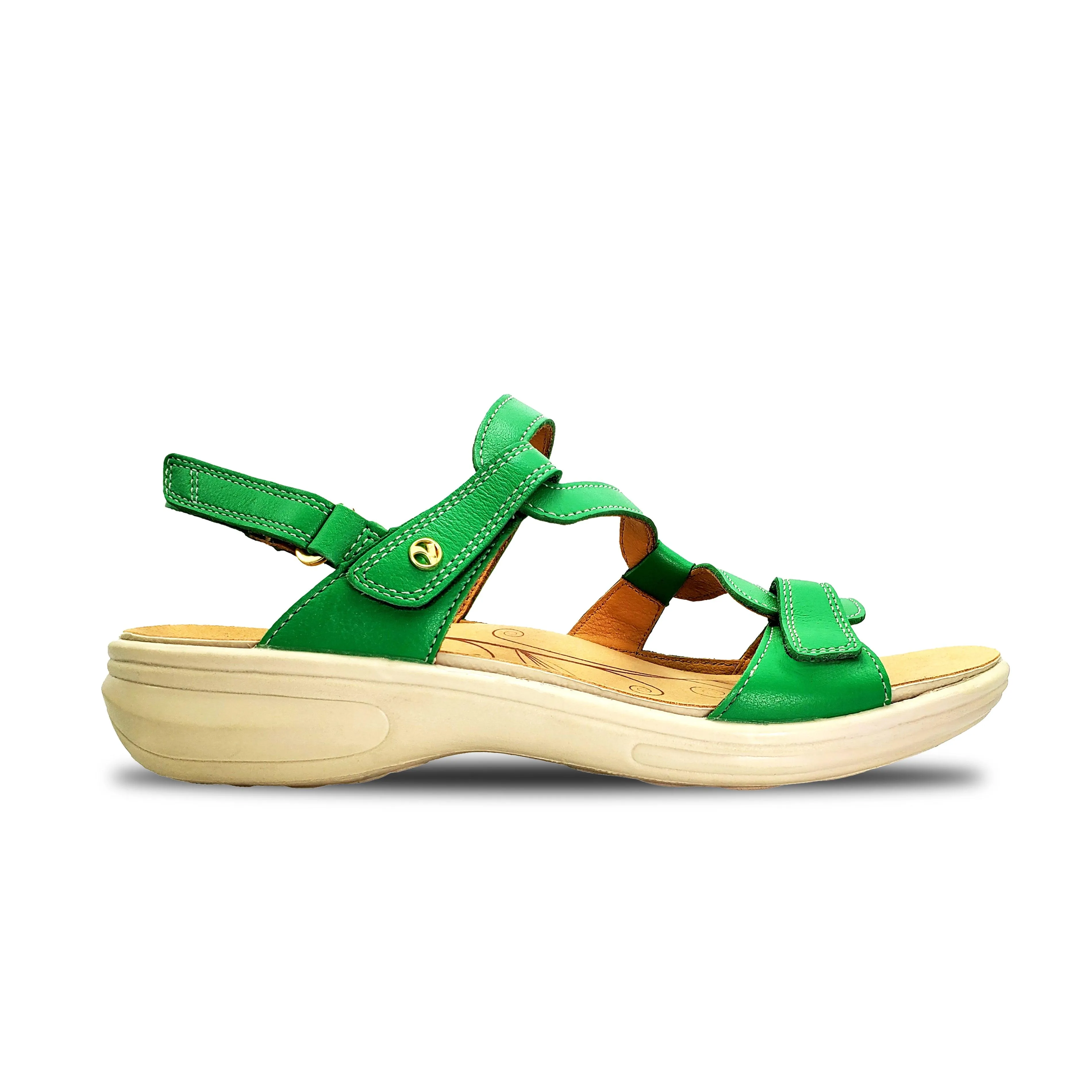 Emerald 3 Strap Leather Sandals