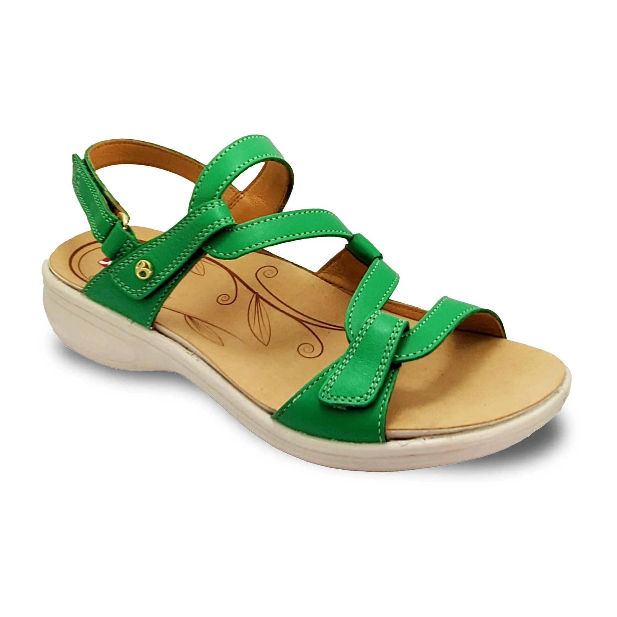 Emerald 3 Strap Leather Sandals