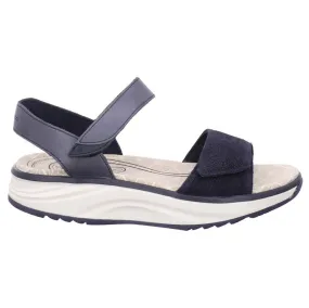 Flores Full Grain Velour Leather Women's Wide Sandals