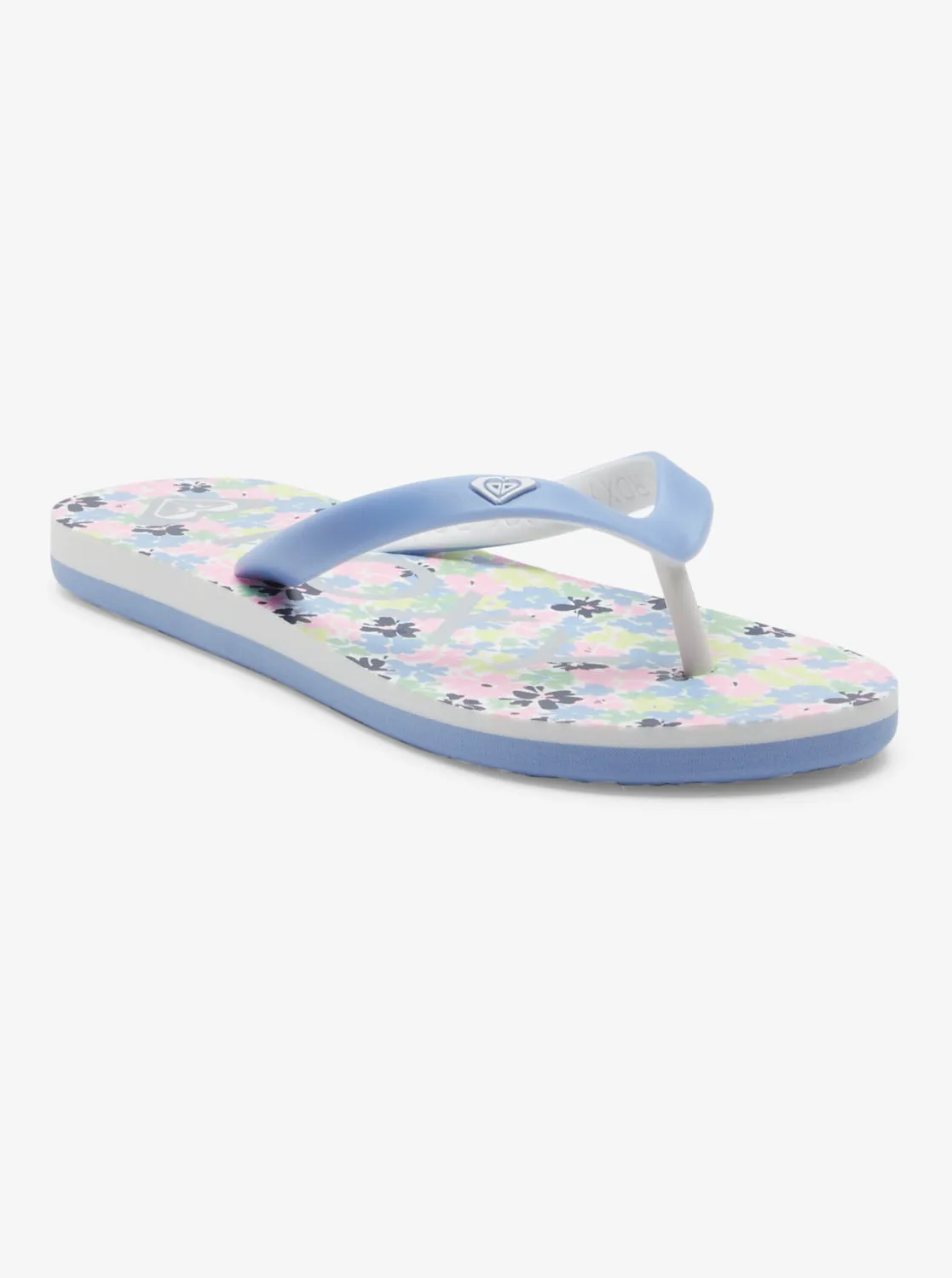 Girls 4-16 Tahiti Flip-Flops - White/Pink/Blue