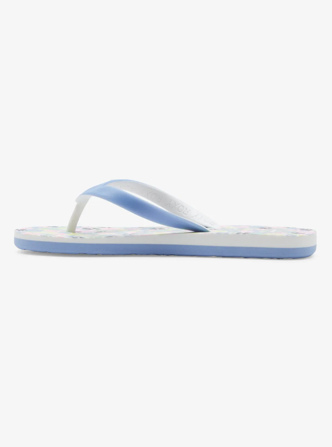 Girls 4-16 Tahiti Flip-Flops - White/Pink/Blue