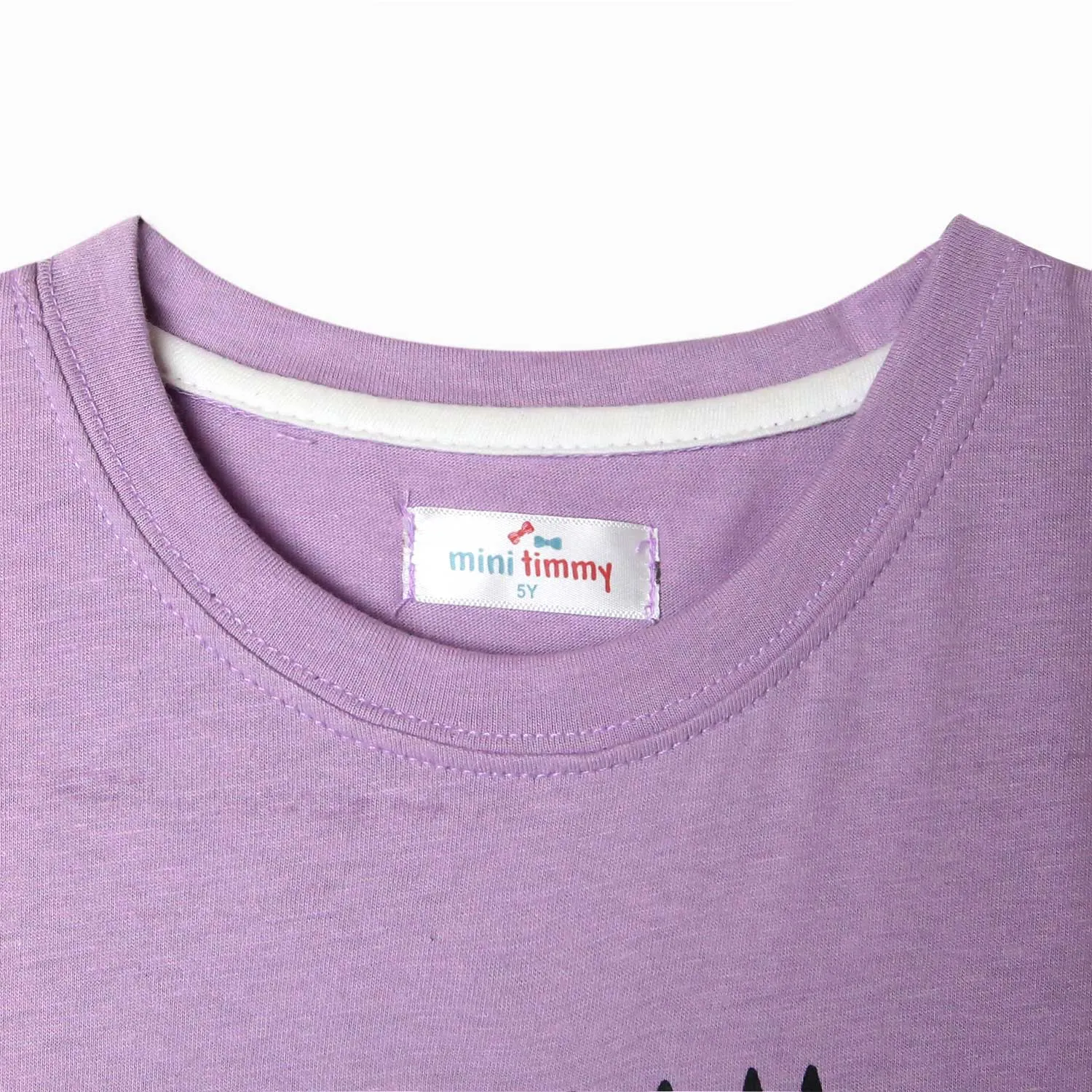 Girls Soft Cotton "Yam Yam" Printed T-Shirt