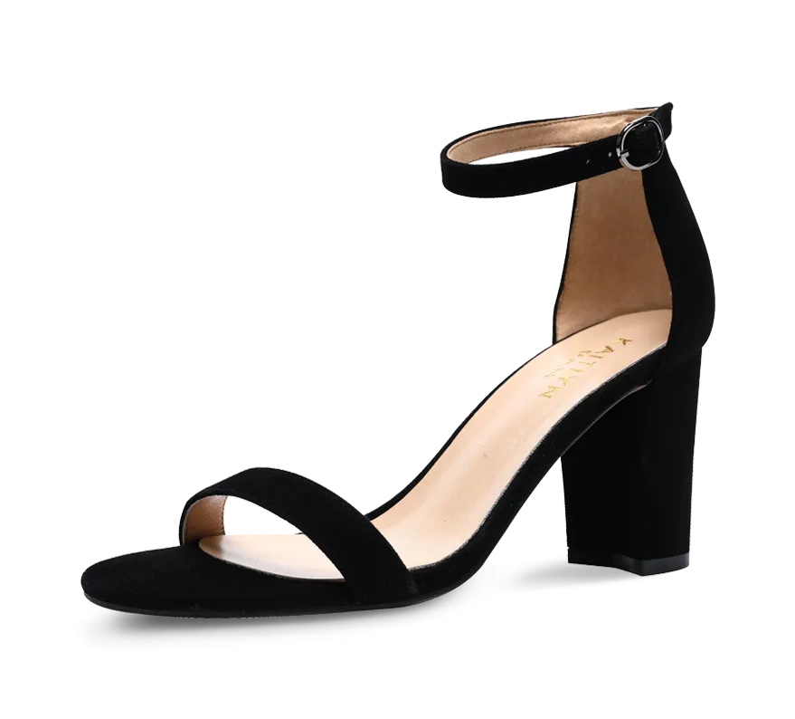 Heather Block High Heel Sandals - Final Sale