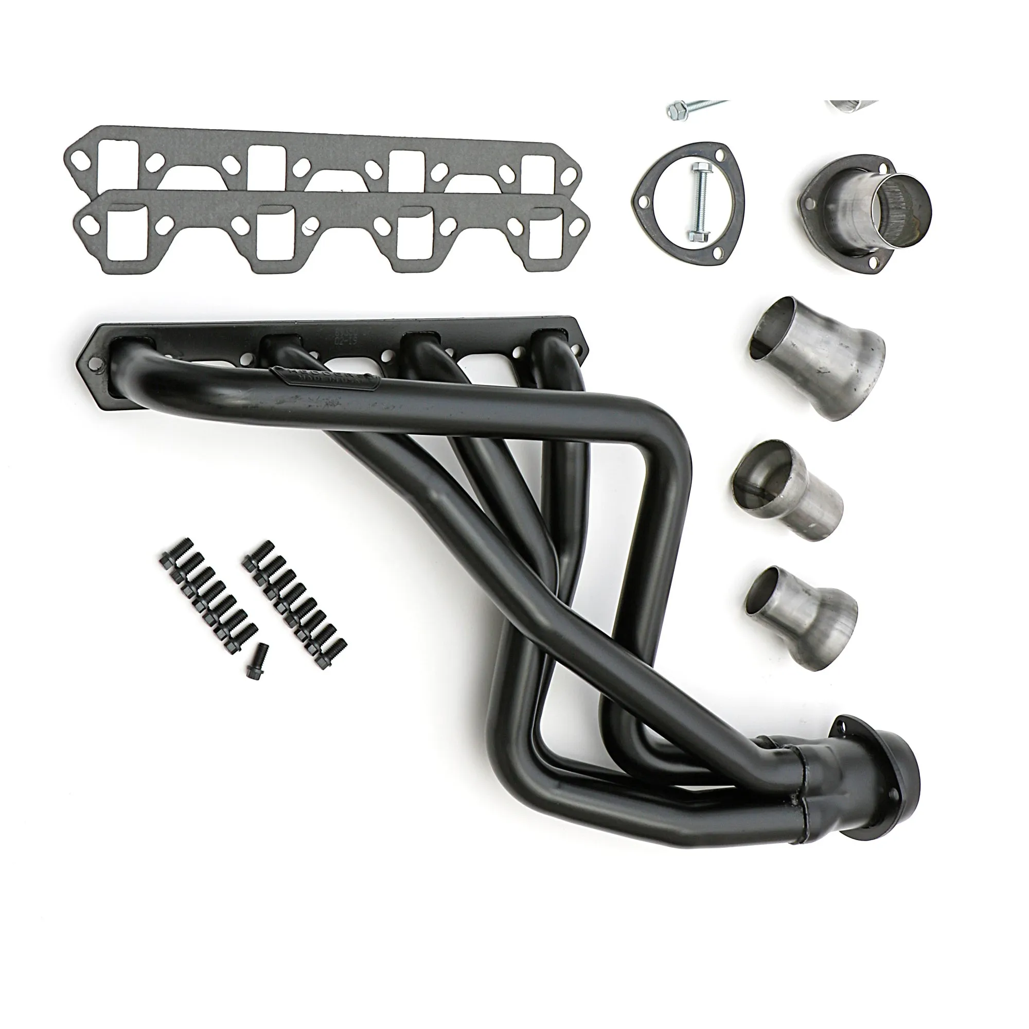 Hedman Hedders Street Headers - 1.5 in Primary - 3 in Collector - Black Paint - Small Block Ford - Ford Fullsize SUV / Truck 1980-96 - Pair