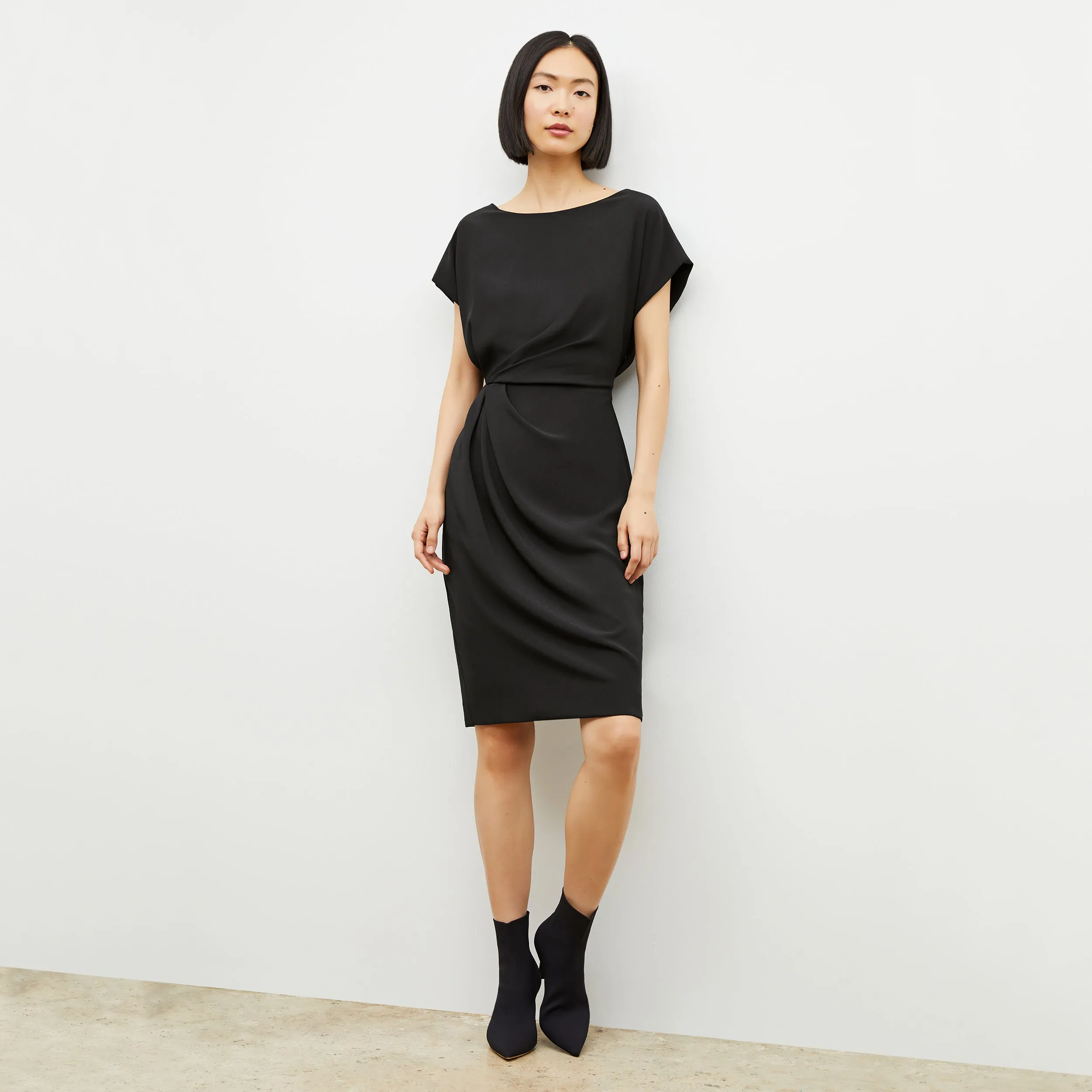 Jillian Dress - Eco Heavy Soft Wave :: Black