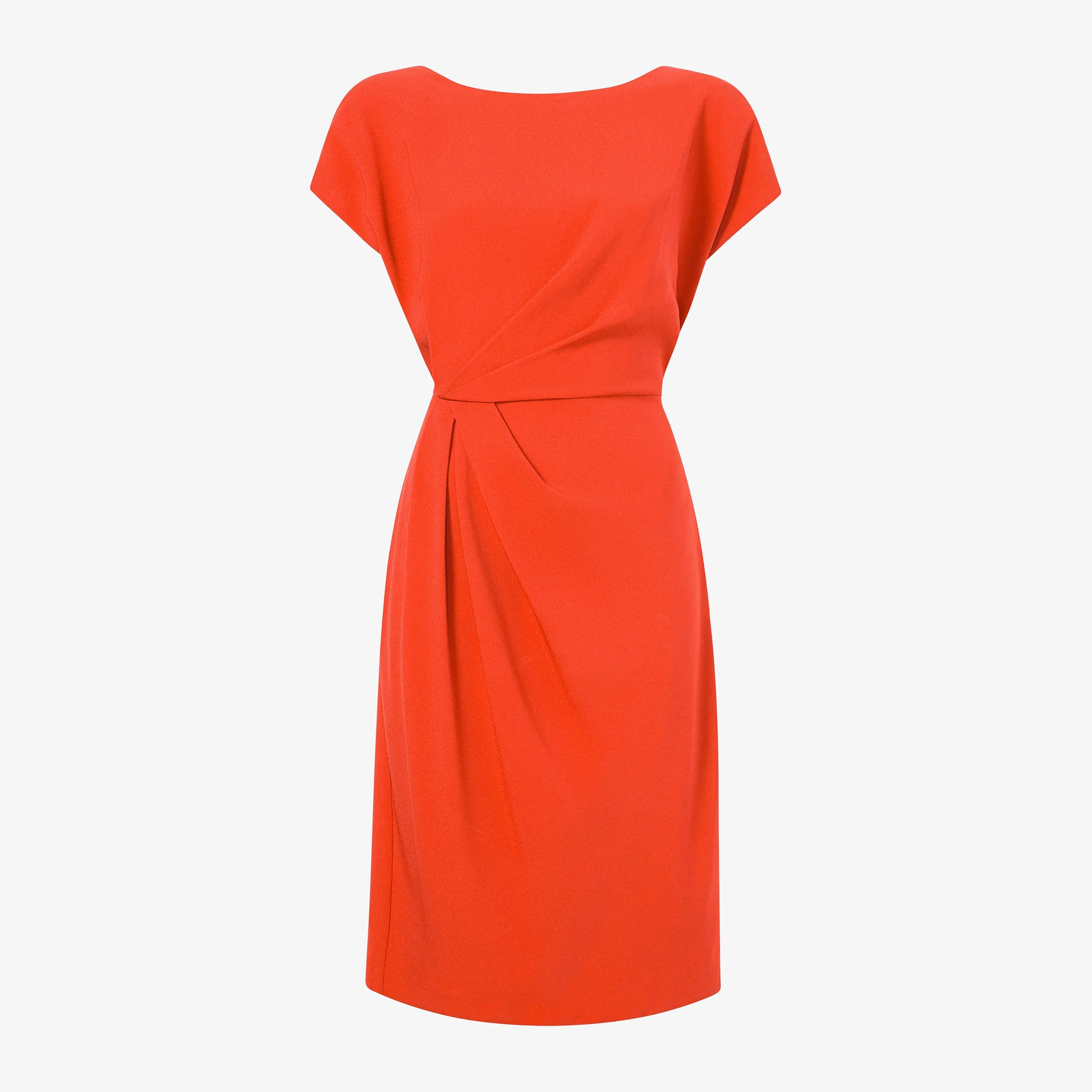 Jillian Dress - Eco Heavy Soft Wave :: Bright Coral