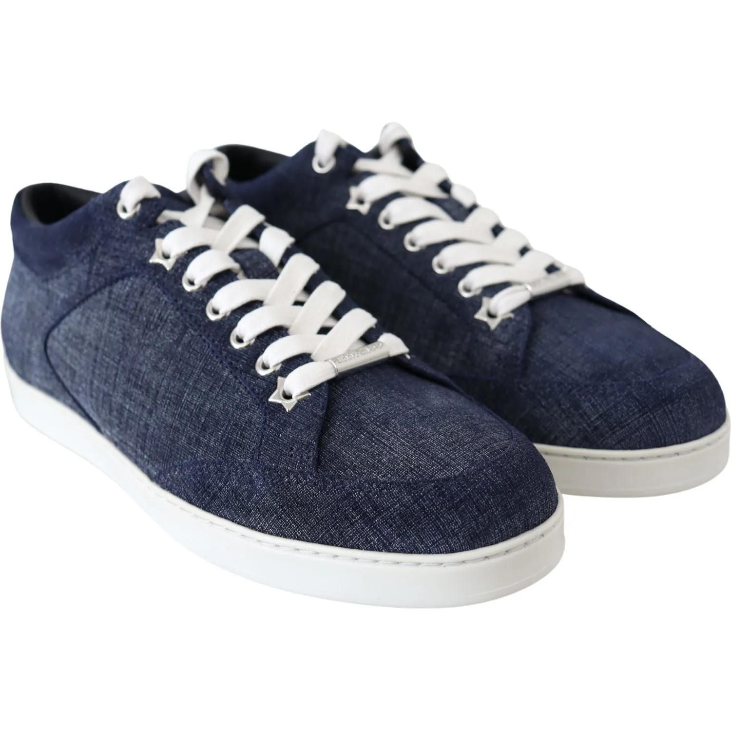 Jimmy Choo Chic Slip-On Blue Denim Suede Sneakers