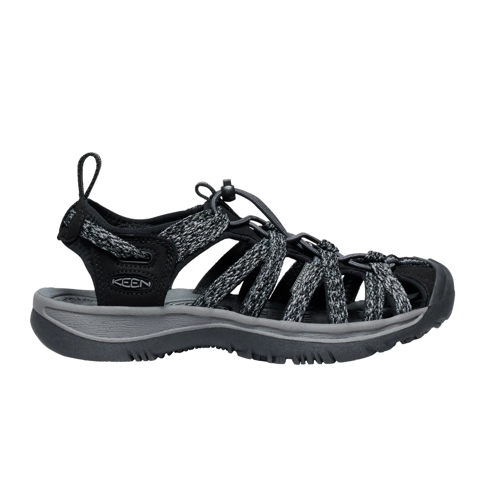 Keen Whisper Active Sandal (Women) - Black/Steel Grey