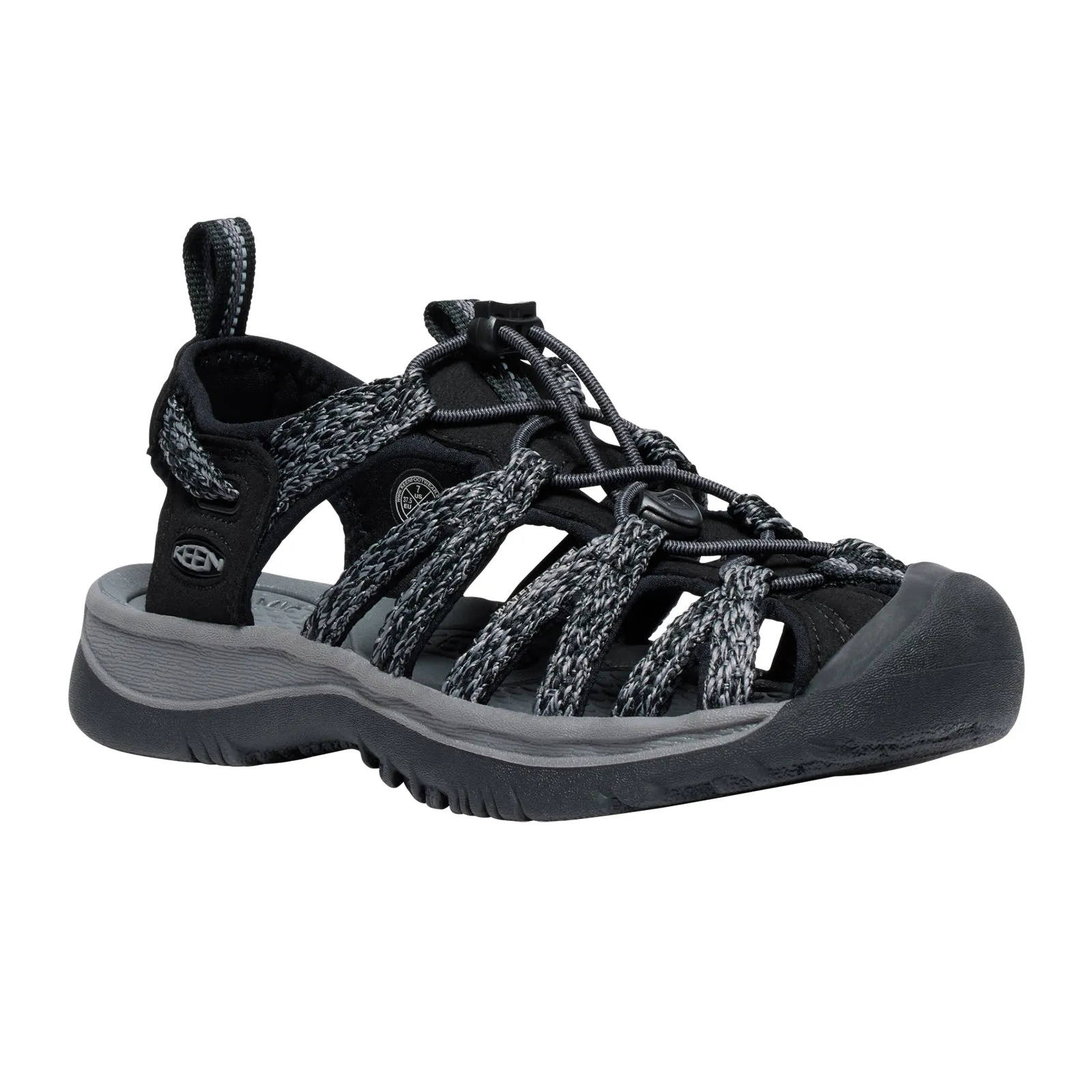 Keen Whisper Active Sandal (Women) - Black/Steel Grey