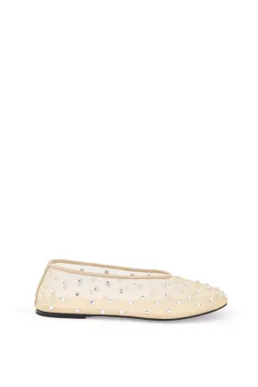 Khaite Marcy Mesh Ballet Flats With Swarovski Crystals