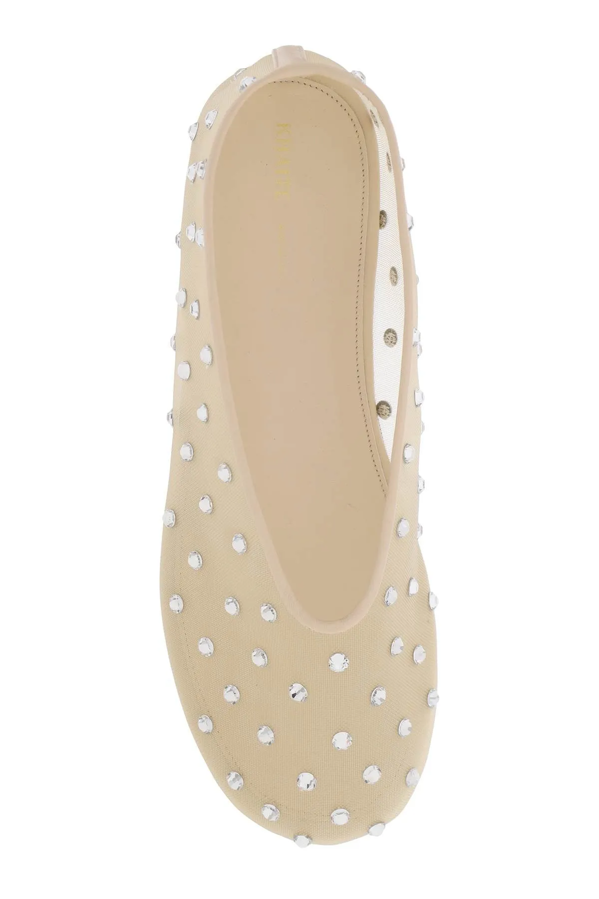 Khaite Marcy Mesh Ballet Flats With Swarovski Crystals