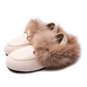 MADISON FAUX FUR SLINGBACK LOAFERS