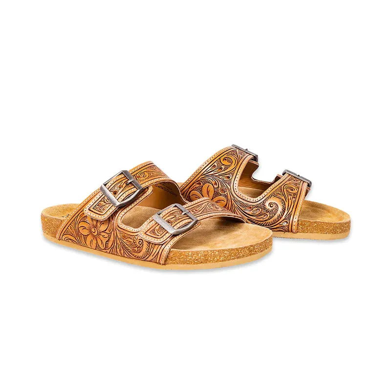 Myra Bag Darla Trail Hand-Tooled Sandals S-9672