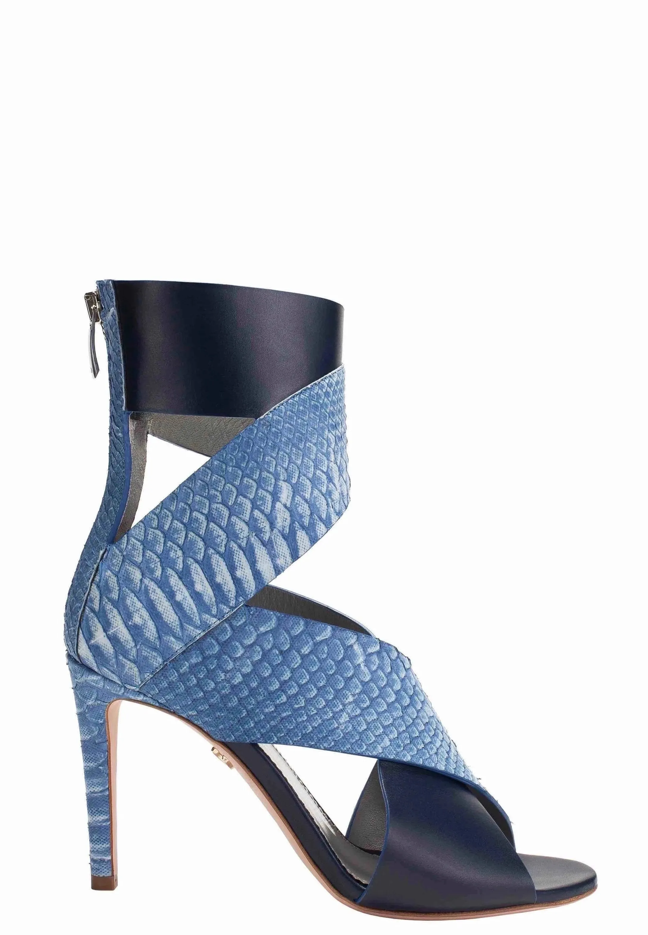 NADJA BLUE PYTHON SANDALS