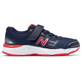 New Balance Pigment/Velocity Red 680v5 A/C Children's Sneaker